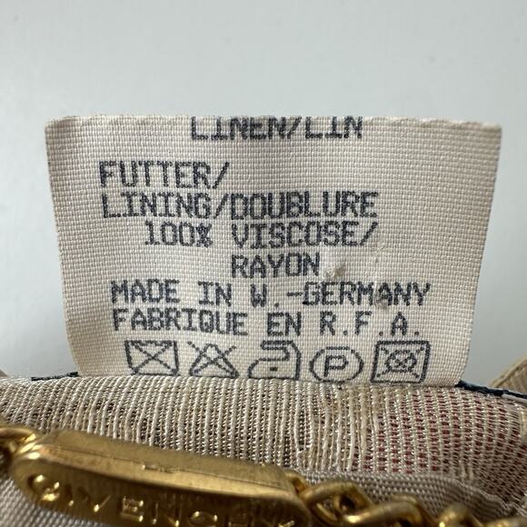 Vintage Givenchy En Plus Jacket Womens 18W Floral Jacquard Gold Button Linen - Picture 7 of 12